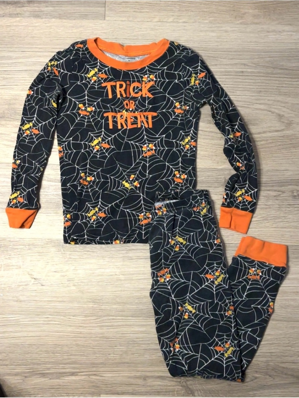 Gymboree Kids 'Trick or Treat' Pajama Set - Black & Orange
